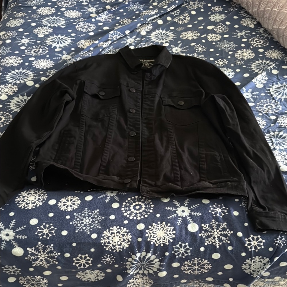 True Religion Black Jean Jacket Classic